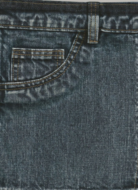 custom fit blue jeans